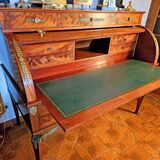 Empire Cylinder Desk Return from Egypt Mahogany and Gilt Bronze