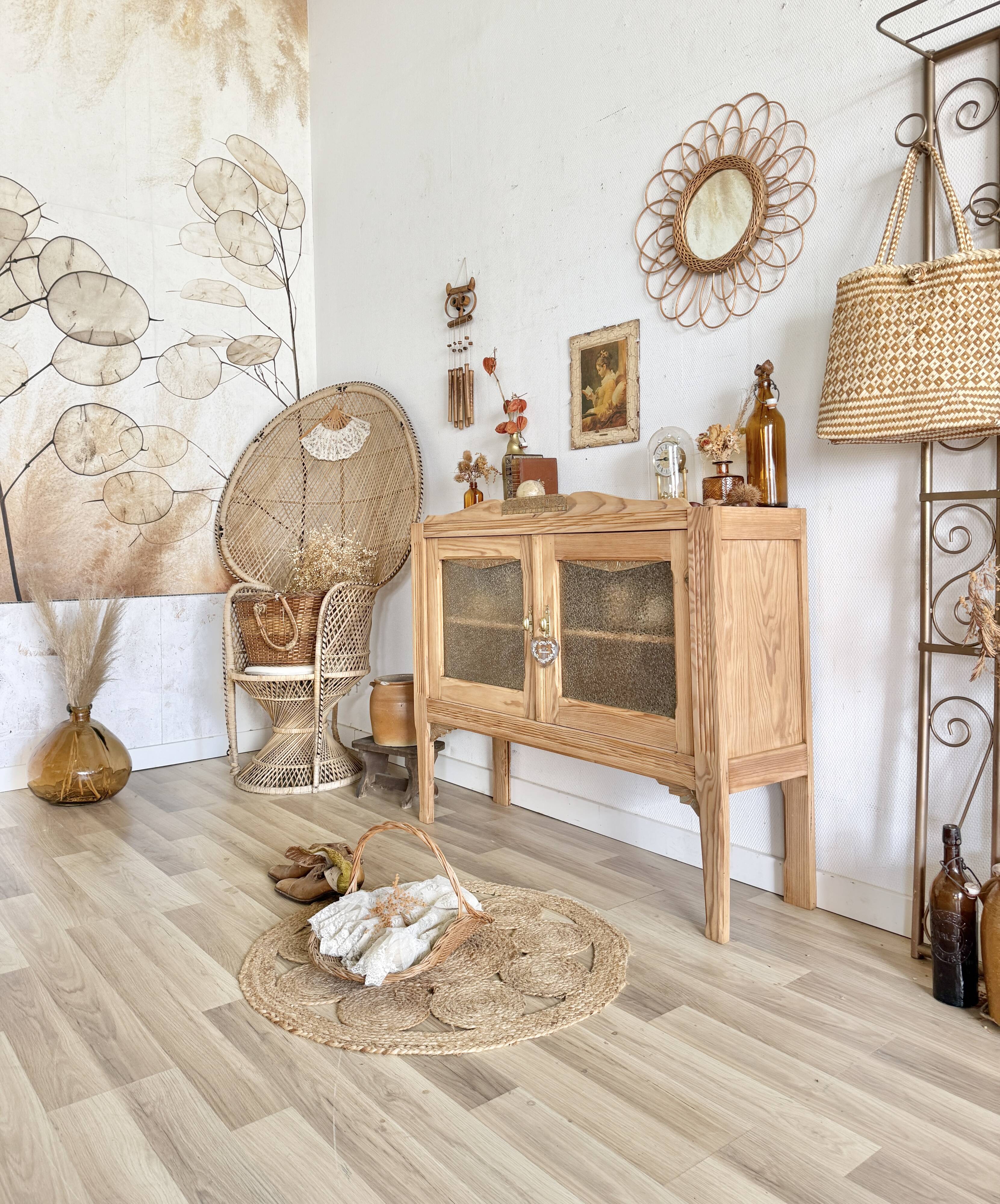 Console vitrée art déco