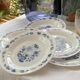 3 bowls and 5 blue plates