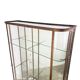 Large Antique Museum Display Cabinet with Curved Glass