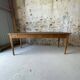 Antique wooden table with tapered legs – 200 cm