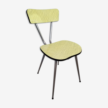 Chaise formica jaune imprimé