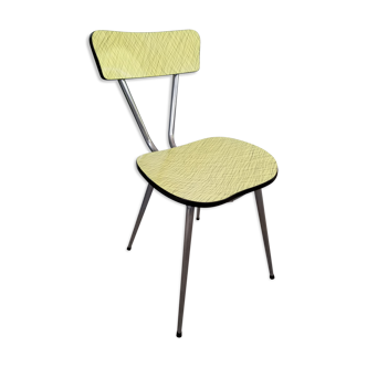 Printed yellow formica chair