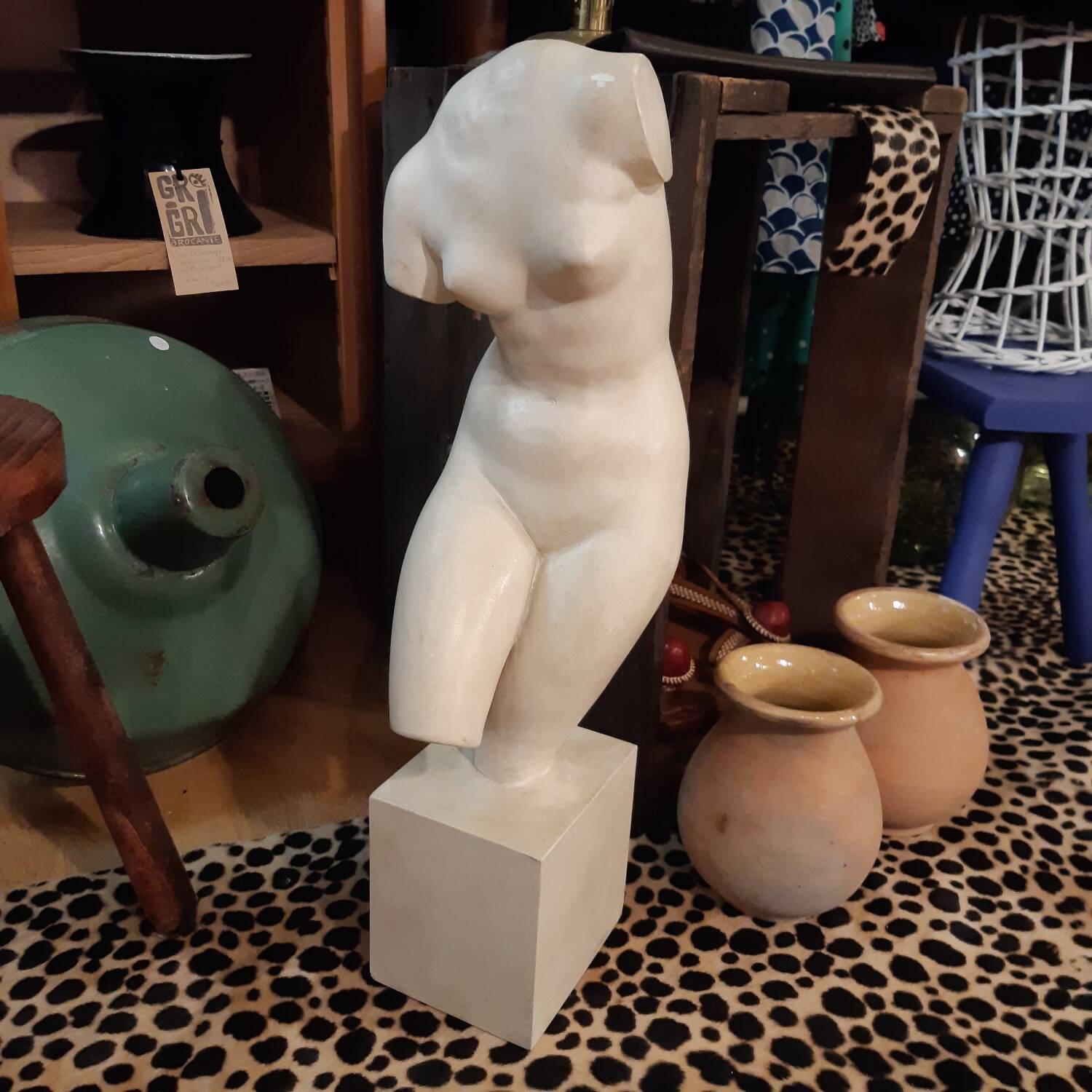 Patinated plaster aphrodite bust