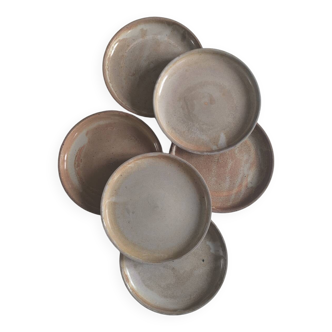 Set of 6 Marais stoneware plates