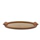 Mid-century wood and brass tray, Italy 1950s