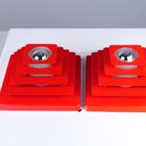 vintage german space age wall lamps set of 2