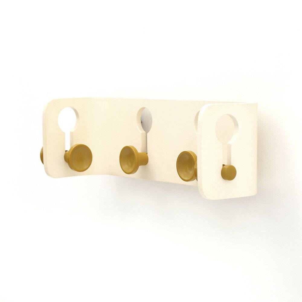 Coat rack with yellow hooks by Fiarm, 1960s