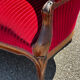 Louis XV style canapé in moulded wood – red velvet fabric – 19th century