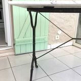 Marble and cast iron bistro table