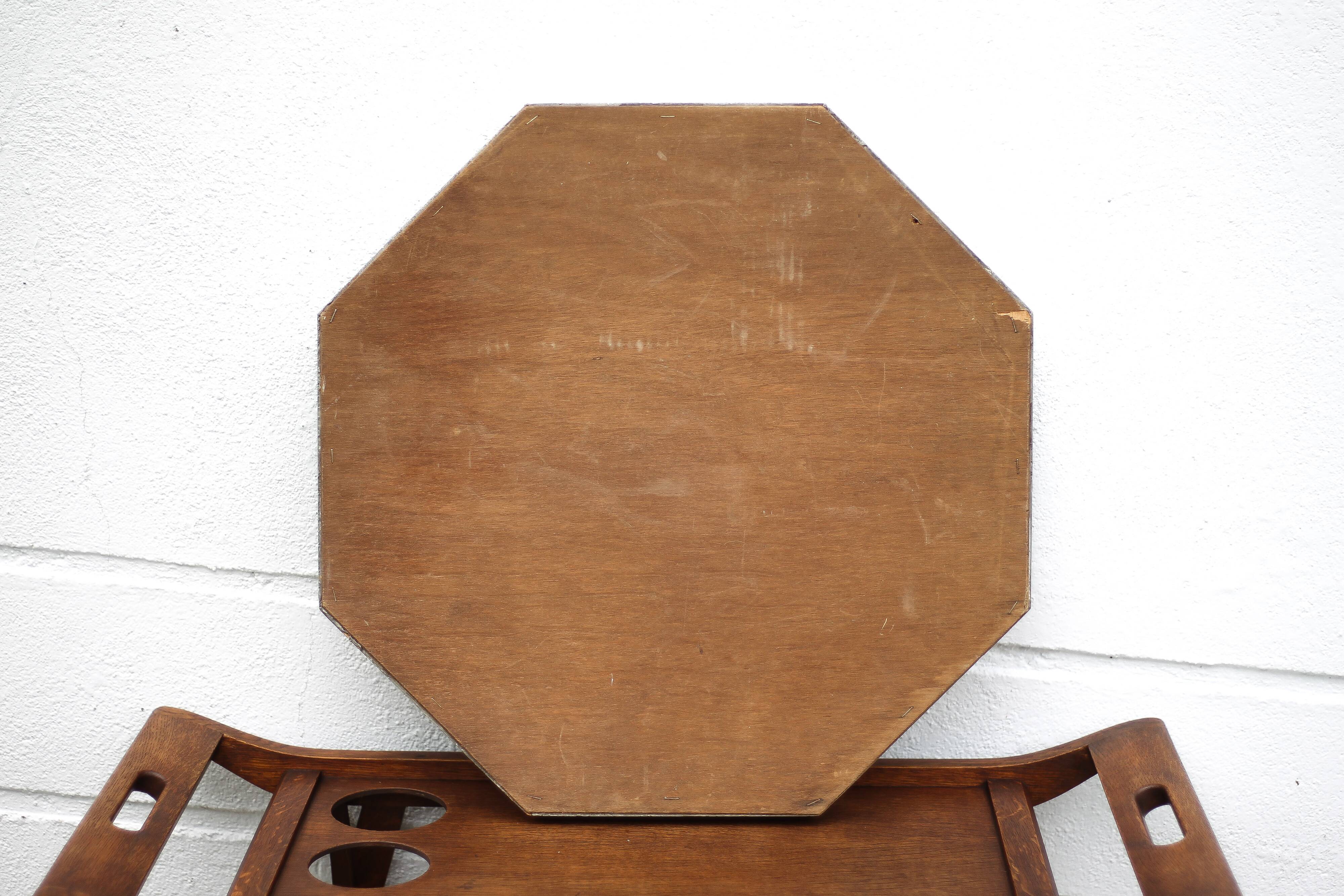 Vintage mirror, wooden mirror covered with tin, tin mirror from the 60s