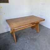 Table, mobilier de montagne en hêtre, 1950