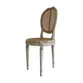 Chaise de style Louis XVI en hêtre patiné XX siècle