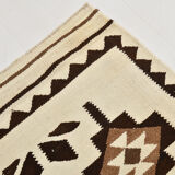 Geometric kilim runner rug,107x325cm