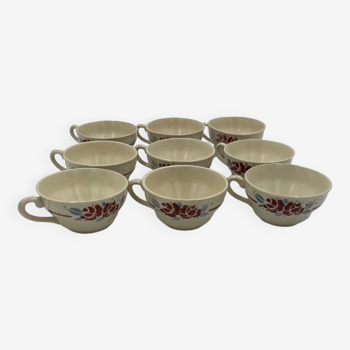 Set of 9 Boch Frères cups 1963