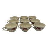 Set of 9 Boch Frères cups 1963