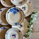 Set of 10 mismatched vintage soup plates