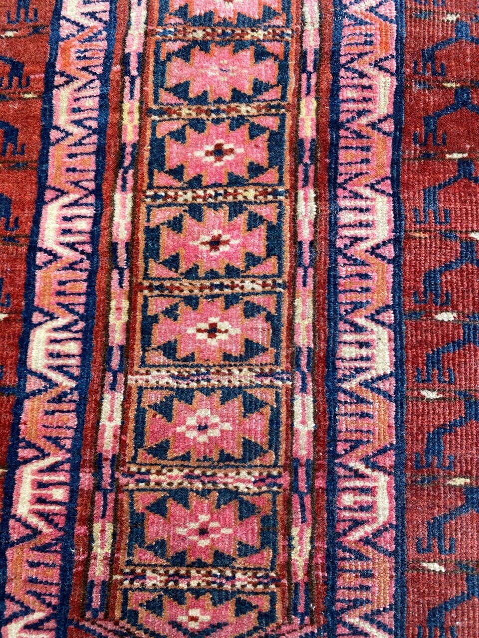 19th century Afghan Hatchlou tribal antique rug 131x140 cm