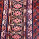 19th century Afghan Hatchlou tribal antique rug 131x140 cm