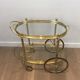 Oval Brass Rolling Table from Maison Baguès