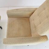 Pair of mid-century swivel armchairs with wheels 1970's