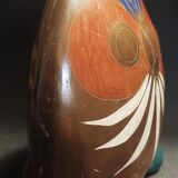 Vintage ceramic signed V. Silva owl Tonala Mexico 60s-70s