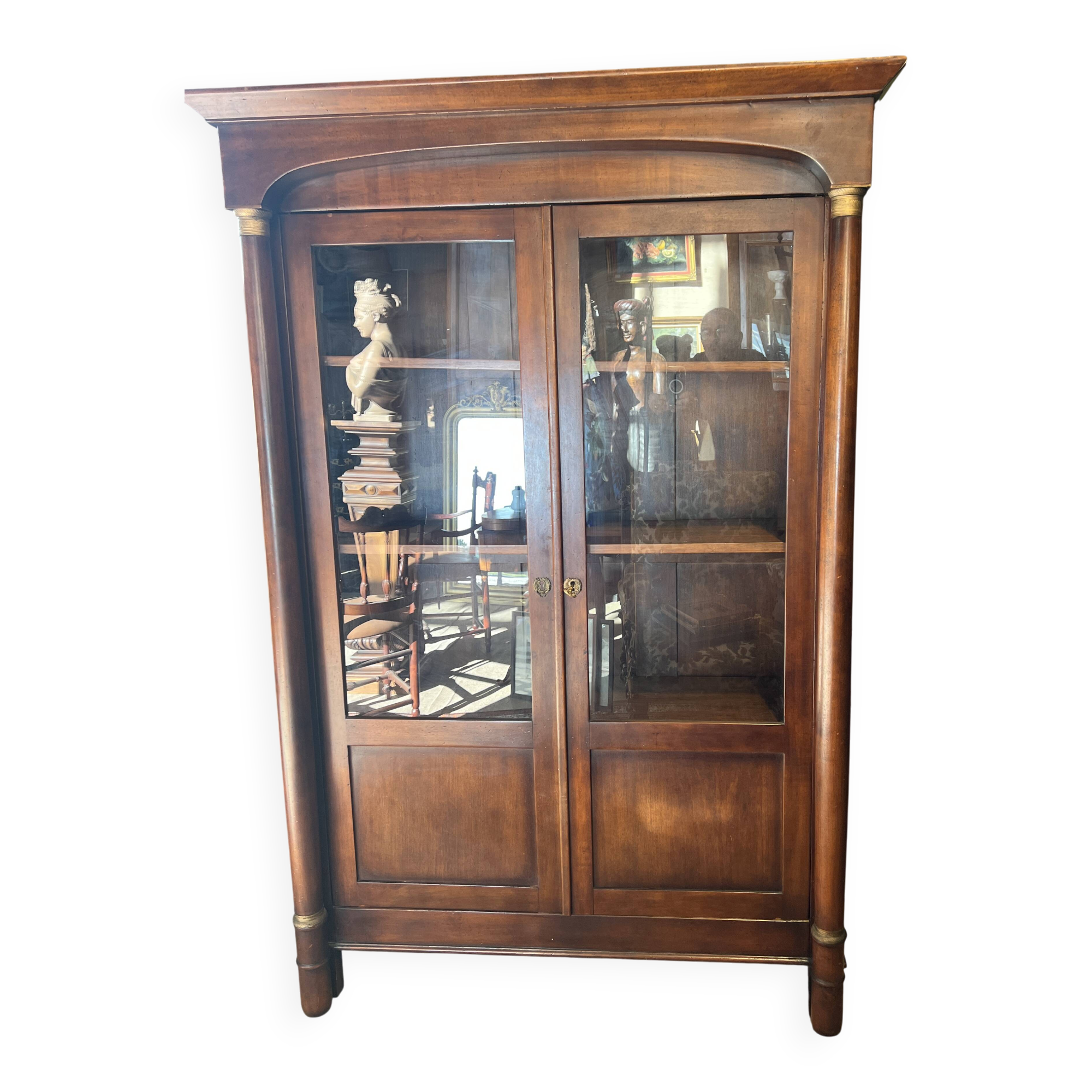 Vitrine-bibliothèque, 2 portes, Style Empire