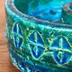 Mid-Century Modern Rimini Blu Pottery Candleholder by Aldo Londi for Bitossi, Italy, 1960s