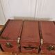 Old leather wood malle