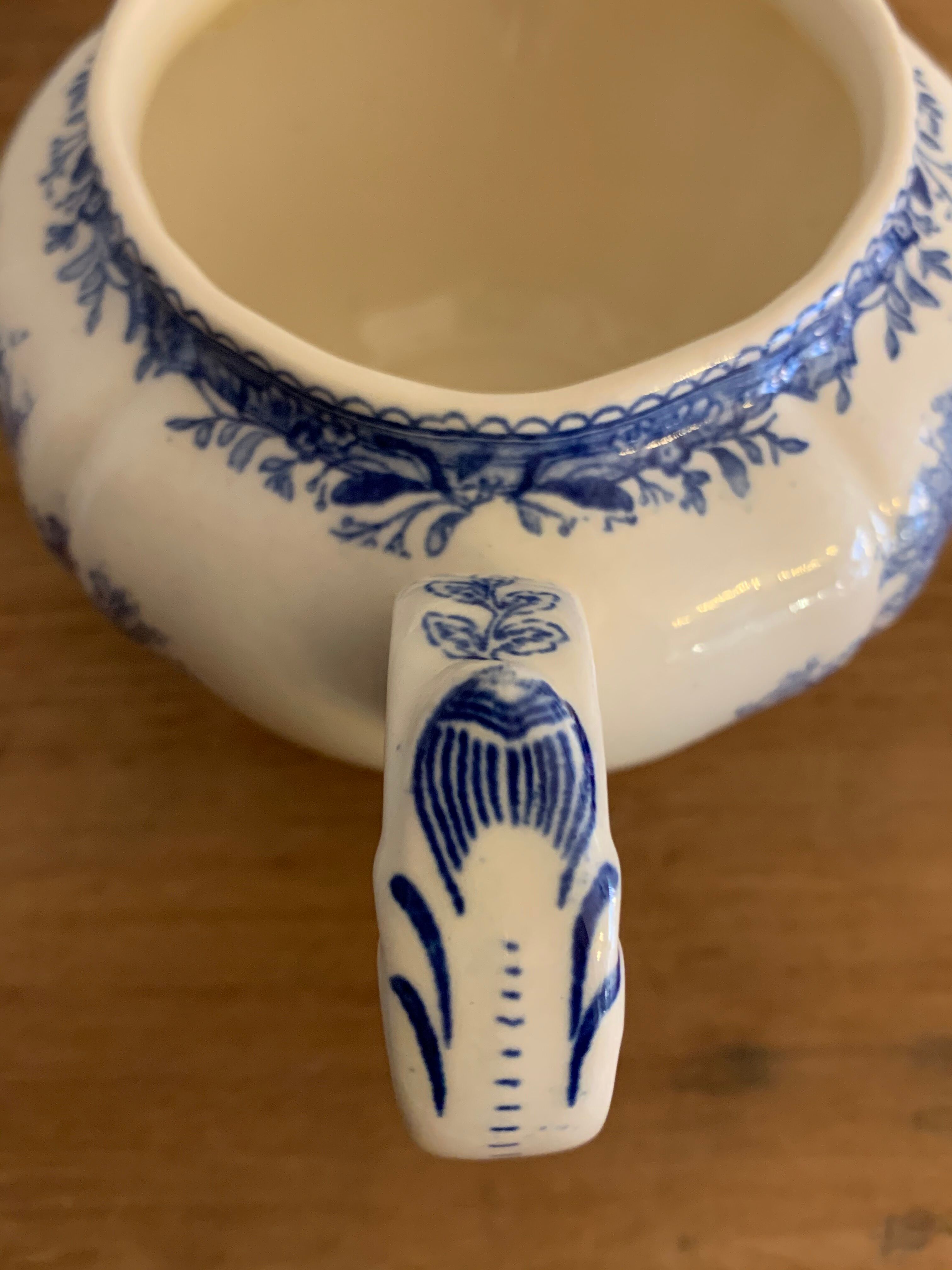 Villeroy and Boch Burgenland 1950 blue and white milk pot