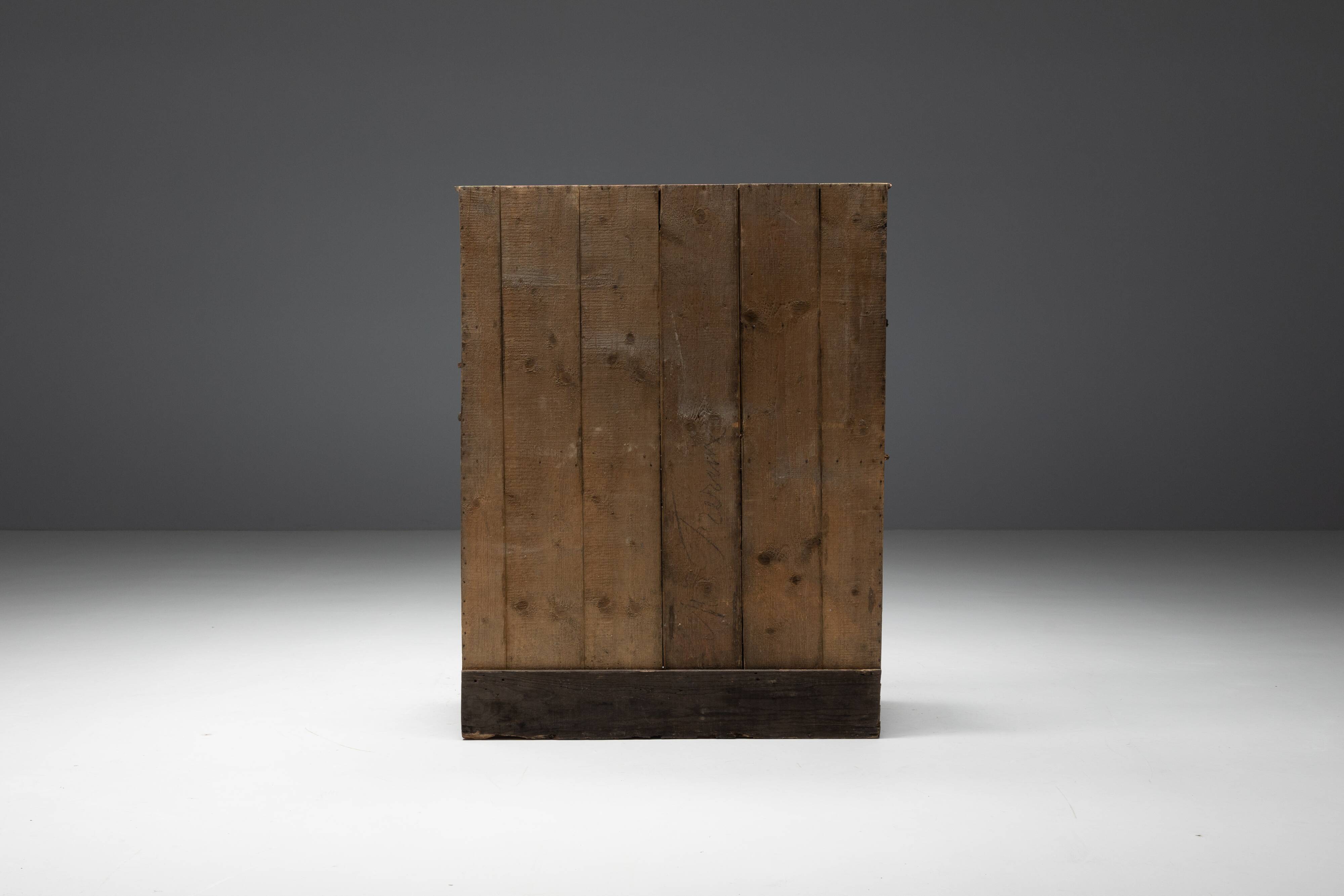 Travail Populaire Apothecary Cabinet, France, 19th Century