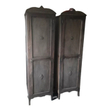 2 vintage cabinets 1 door