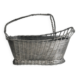 Woven metal wine basket