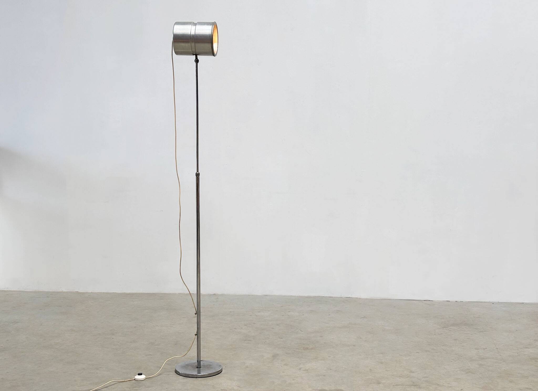Chrome French floor lamp