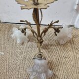 Bronze chandelier art deco 3 tulips