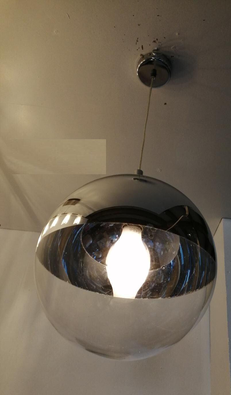 Suspension lamp 70/80s in the shape of a ball