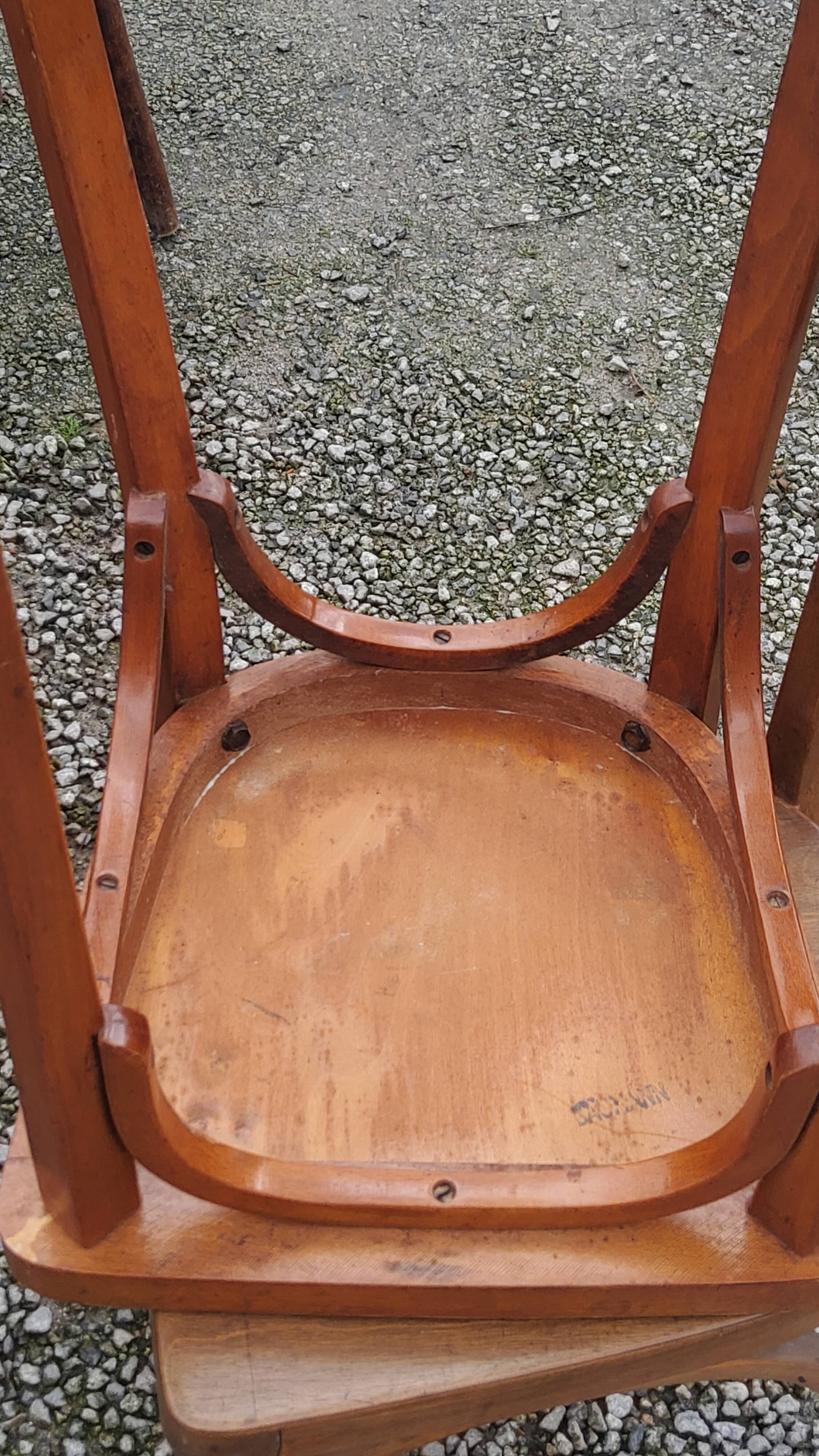 Set of 6 old bistro chairs Baumann and others