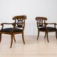 Pair of Biedermeier Armchairs, Germany, 19th Century, Walnut, French Polish