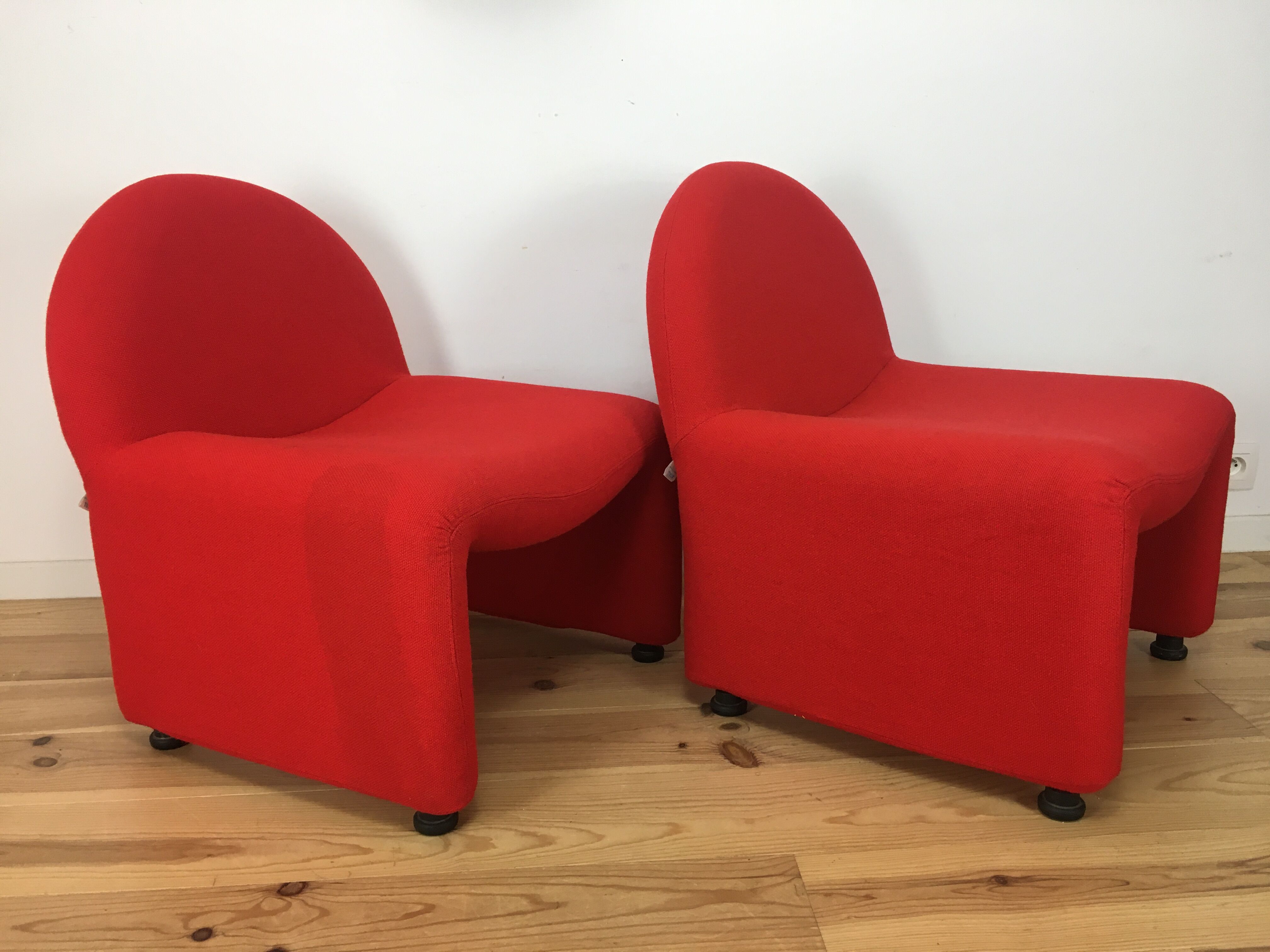 Pair of red Atal chairs