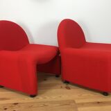 Pair of red Atal chairs
