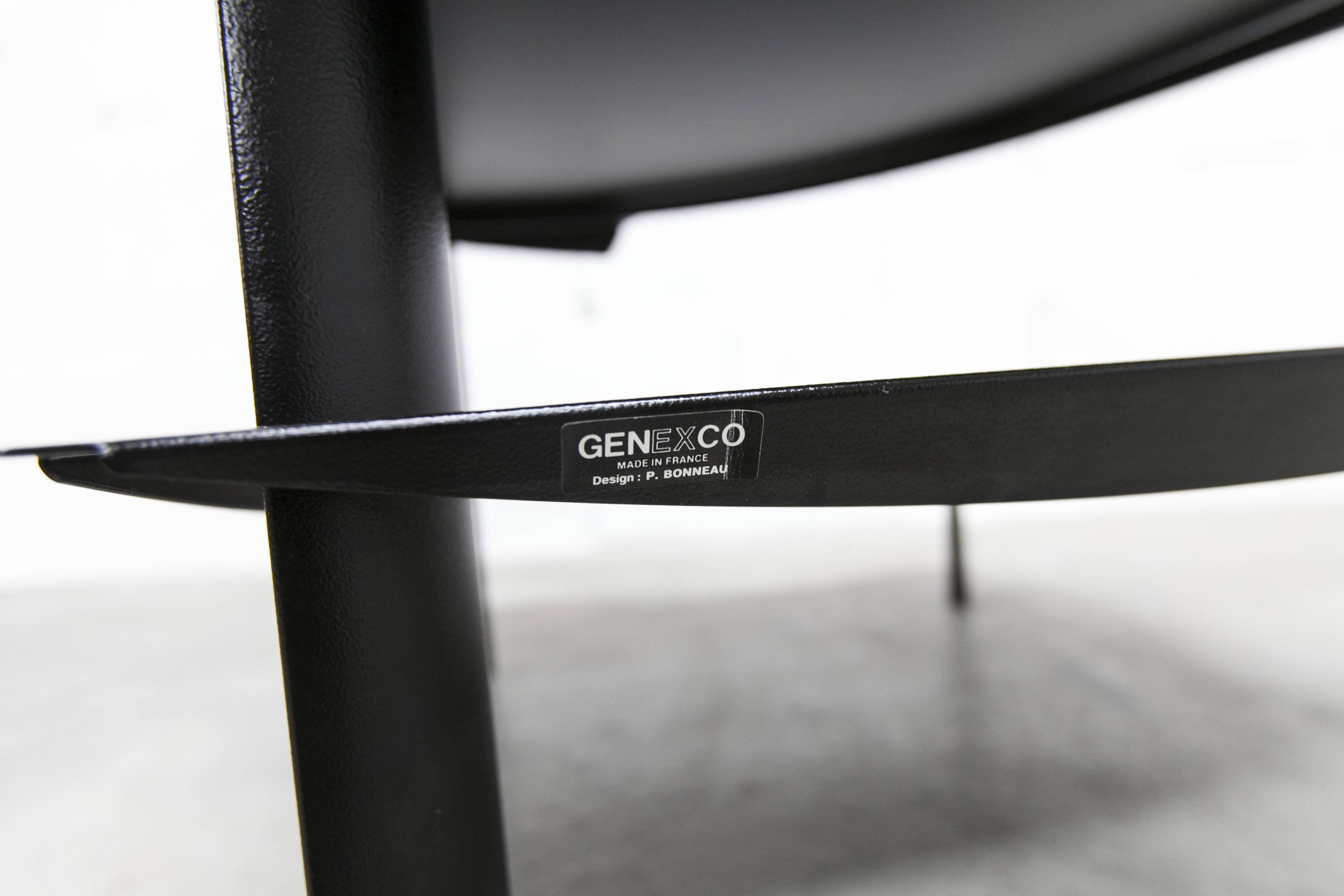 Set of 2 armchairs and coffee table designed by Patrice Bonneau, Genexco edition, 19