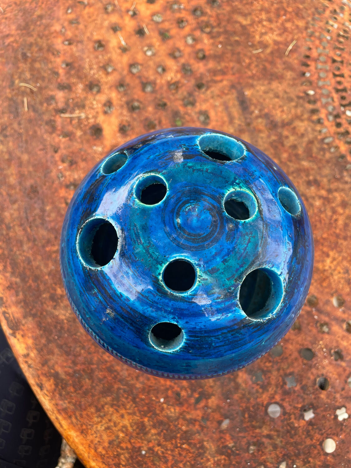 Vase ball pique flowers Aldo Londi