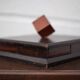 Wooden box with compartments, jewelry box, game box, rotating die, storage, vintage box