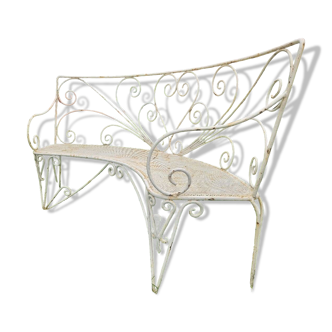 Antique Wrought Iron Bench 19th / 20th Century (2)