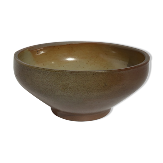 Salad bowl sandstone inner brown beige speckled diameter 22cm