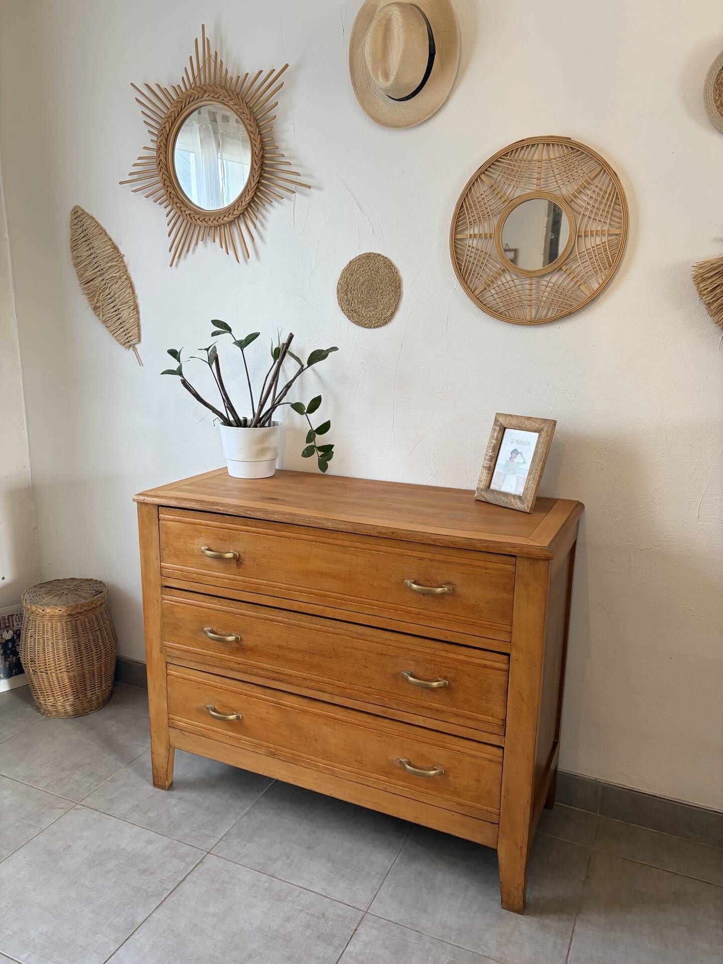 Commode vintage en chêne des années 60