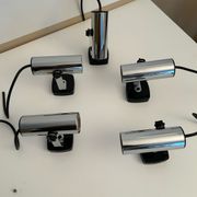 Set de 5 appliques vintage orientable chromée, Italie 1970