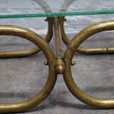 Bauhaus Tubular Brass Side Table, 1930s