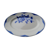 Pat ovale roses bleues