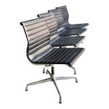 Eames Vitra chaise d'appoint en cuir alu lot de quatre